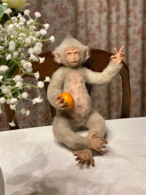 Japanese Macaque Realistic Japanese Macaque Stuffed Japanese Etsy