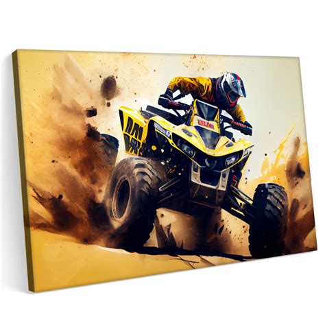 Obraz na płótnie 140x100cm Rajd Dakar Kład Quad wydmy pustynia