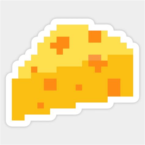 Cheese Pixel Art - 10x10 - Sticker | TeePublic