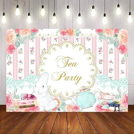 Amazon Avezano Floral Tea Party Backdrop Birthday Party