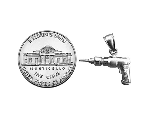 925 Sterling Silver 3d Electric Drill Charm