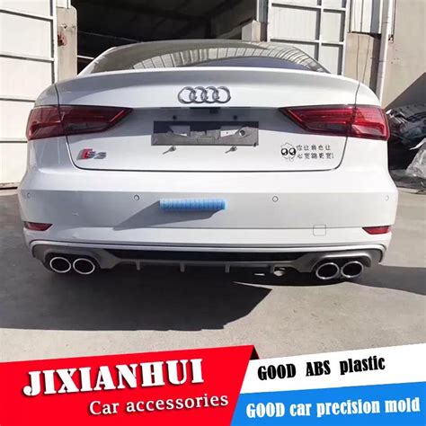 For Audi A3 S3 Body Kit Spoiler 2017 2019 For Audi A3 RS3 ABS Rear Lip