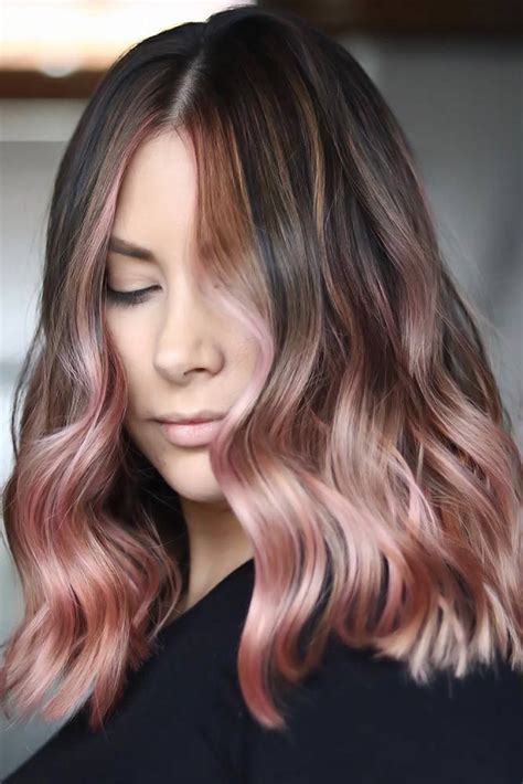 Gold Hair Colors Hair Color Rose Gold Ombre Hair Color Rose Hair