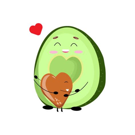 50 Cartoon Avocado Hug Stock Illustrations Royalty Free Vector