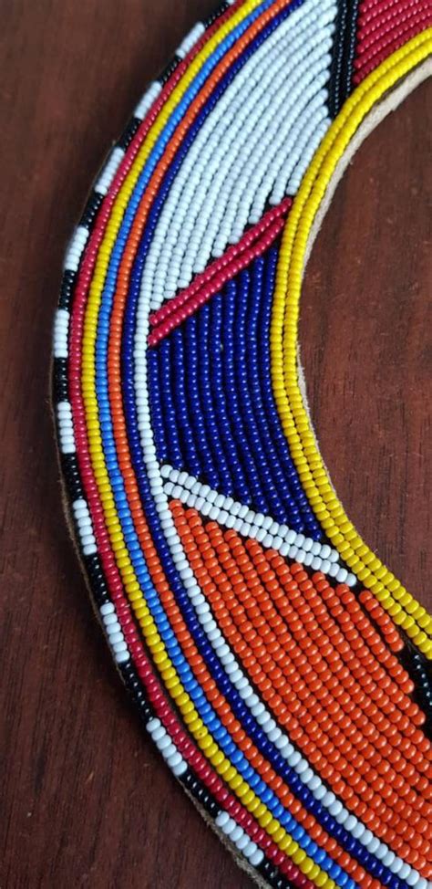 Maasai Collar Necklace Masai Tribe Necklace Kenyan Beaded Etsy