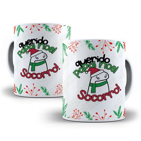 Caneca Natal Flork Socorro Personalizada Porcelana 325ml No Elo7