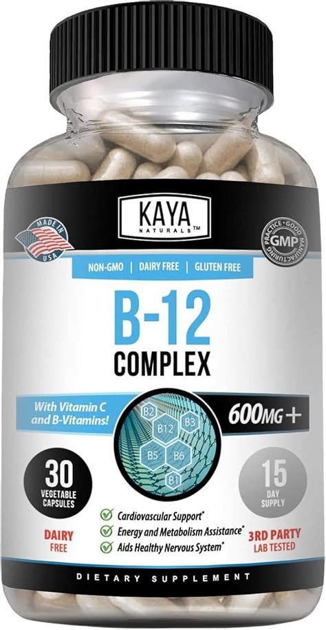 Kaya Naturals B 12 Complex Multivitamin Supplement For Women And Men