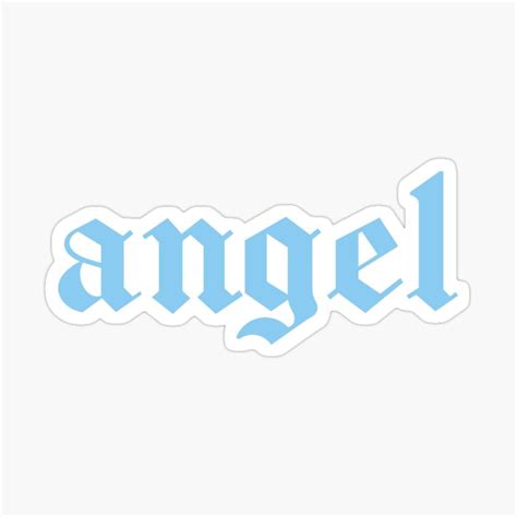 Pastel Blue Angel Sticker Tumblr Stickers Aesthetic Stickers Preppy