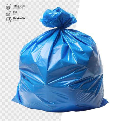 Una bolsa de basura azul herméticamente sellada lista para ser