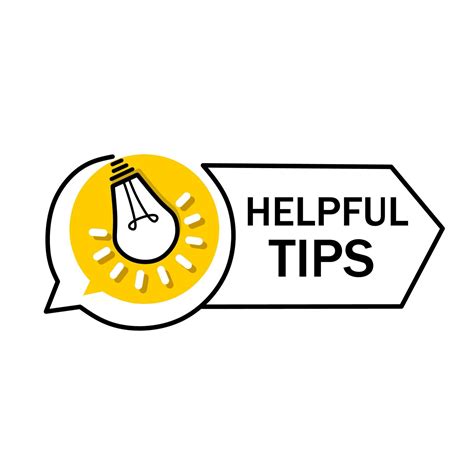Helpful tips message with light bulb icon design template. Flat vector