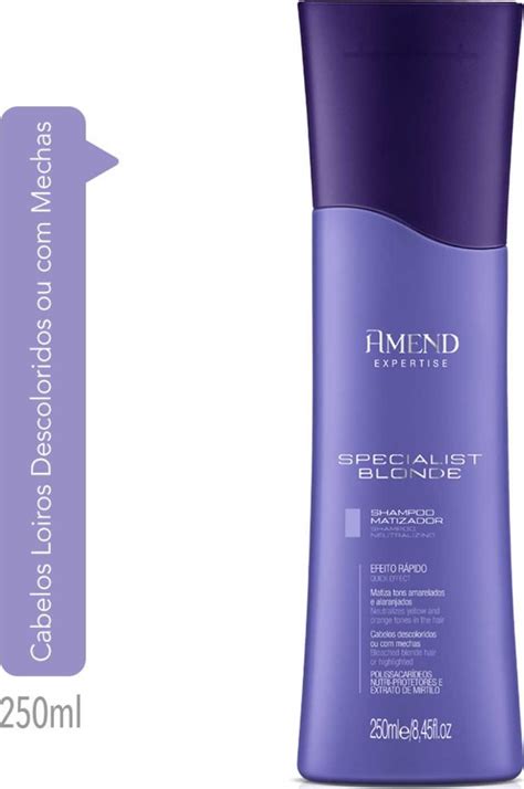 Kit Shampoo Amend Matizador Expertise Specialist Blonde Ml E Pente