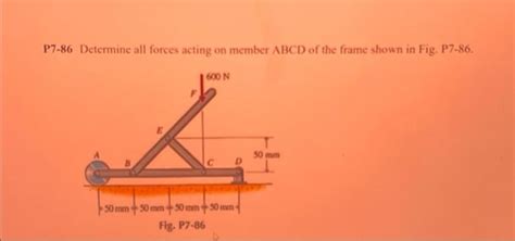 Solved P Determine All Forces Acting On Member Abcd Of Chegg