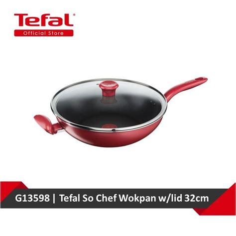 Tefal So Chef Cm Wok Pan With Lid Ntuc Fairprice