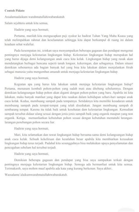 Contoh Teks Pidato Tentang Lingkungan