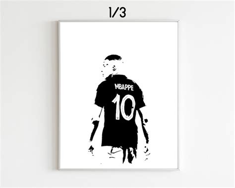 Buy Printable Kylian Mbappe Black And White Posters Set Of 3 Online In