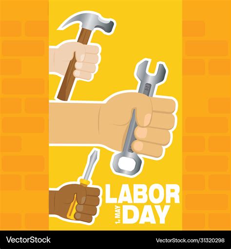 Labor Day Poster Royalty Free Vector Image Vectorstock