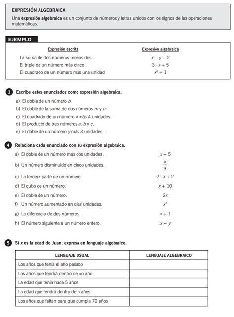 Lenguaje Algebraico Ejercicios Basicos « Blog del Profe Alex