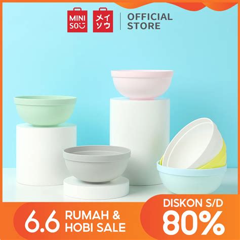 Jual Miniso Official Colorful Environmentally Dinner Plates Packs