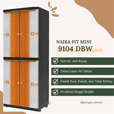 Jual Termurah Lemari Pakaian Motif Dewasa Susun Murah Merk Naiba Mini