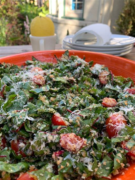 Simple Swiss Chard Salad - Heirloom Potager