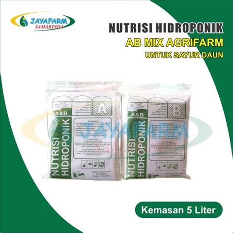 Jual Pupuk Nutrisi Hidroponik Bubuk AB Mix Agrifam Sayuran Daun 5