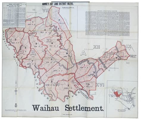 Map, Waihau Settlement - MTG Hawkes Bay