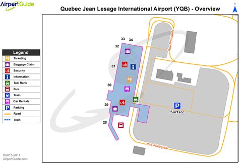 Quebec Quebec Jean Lesage International YQB Airport Terminal Map