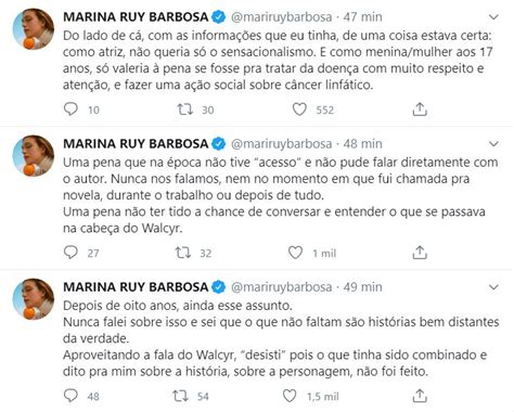 Marina Ruy Barbosa rebate declaração de Walcyr Carrasco e explica por