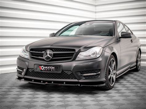 Front Splitter V 1 Mercedes Benz C Coupe Sedan Estate AMG Line C204