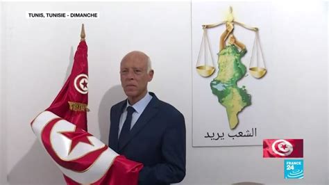 Présidentielle En Tunisie Portrait De Kaïs Saïed En Tête De L