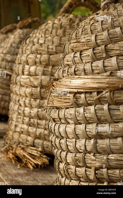 Traditional Bee Hives Made From Straw Stock Photo 33190285 Alamy