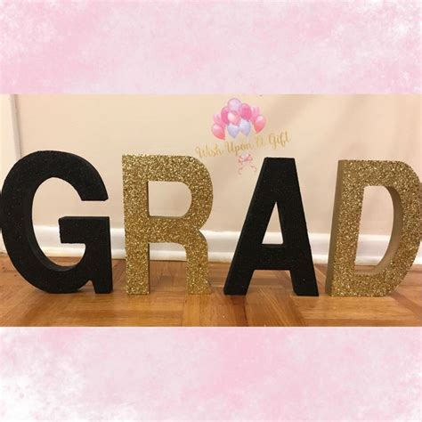 Graduation Letters Graduation Party Decor Grad Ts Customized Ts