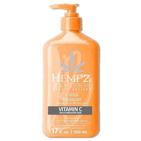 Hempz Lotion Citrus Blossom Daily Body Moisturizer For Dry Skin 17 Fl Oz