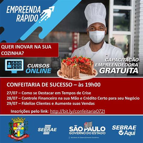 Sebrae Cândido Mota promove curso online gratuito para Confeitaria de