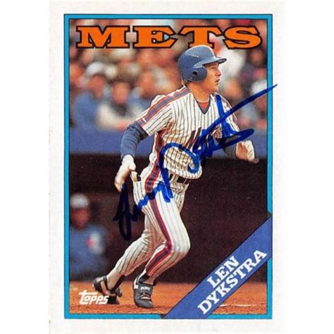 Autograph Warehouse Lenny Dykstra Autographed New York Mets