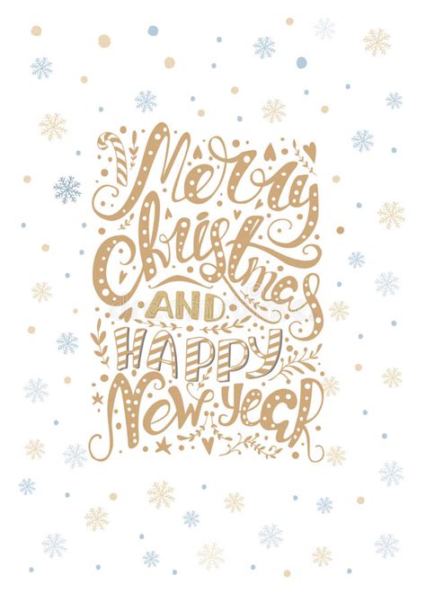 Merry Christmas Watercolor Lettering With Watercolour Fun Fox A Stock