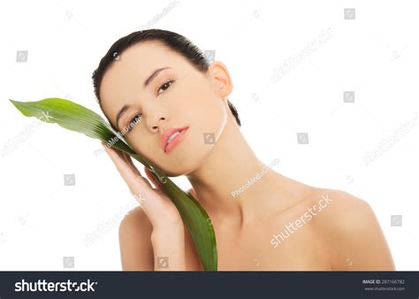 Portrait Nude Woman Green Leaf Stock Photo Shutterstock