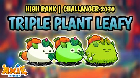 Triple Plant Leafy Team Axie Origin Infinity Leaderboard Youtube