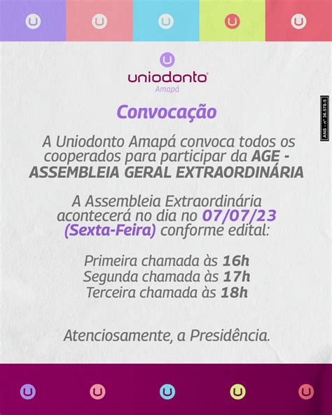 Uniodonto Amap Convoca Cooperados Para Age Assembleia Geral