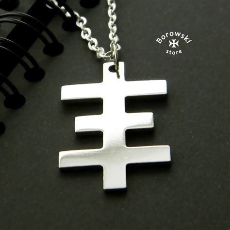 Psychic Cross Pendant Stainless Steel Triple Cross Topi Etsy