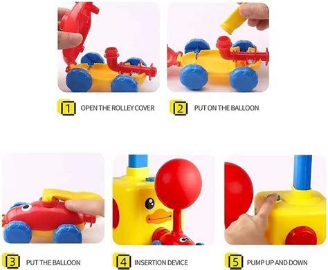 Balloon Powered Car Balloon Racers Aerodynamic Cars Balloon Pump Balloon Launcher Car Toy Set