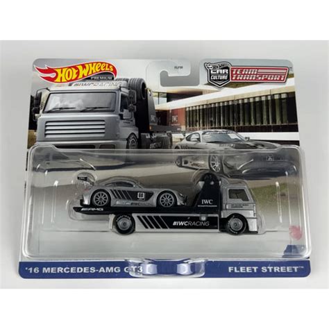 Jual Hot Wheels Team Transport 16 MERCEDES AMG GT3 FLEET STREET Premium Kota Surabaya