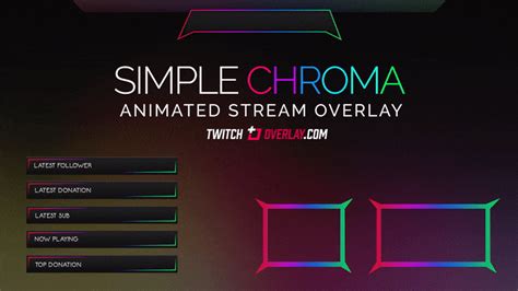 Simple Chroma Stream Overlay Twitch Overlay