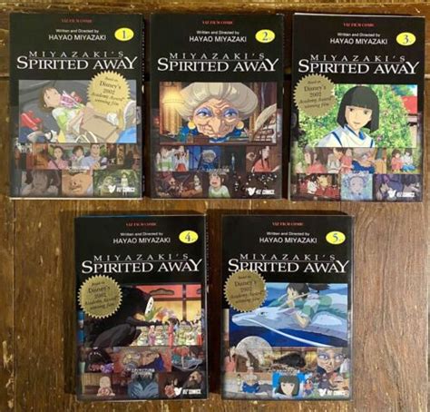 Spirited Away Vols 1 5 Complete 2001 Viz Film Comic Miyazaki Ebay