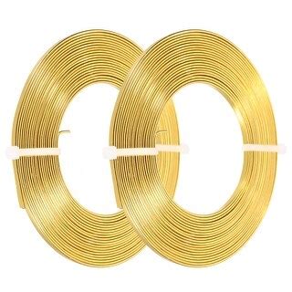 2x 16.4ft Flat Aluminum Wire 18 Gauge Bendable Anodized Aluminum Wire - 3mm - Bed Bath & Beyond ...