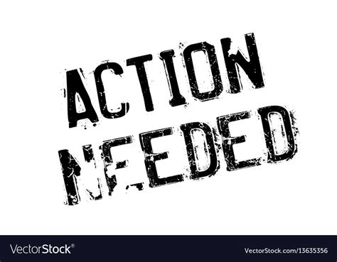 Action Needed Rubber Stamp Royalty Free Vector Image