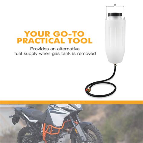 4L Auxiliary Fuel Tank Gas Container Universal For Motorcycle Dirt Bike