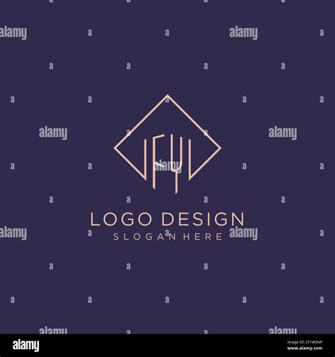 Initials Fy Logo Monogram With Rectangle Style Design Vector Graphic