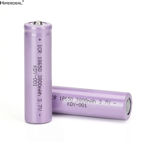 2pcs 37v 3800mah Li Ion Rechargeable 18650 Battery For Flashlight