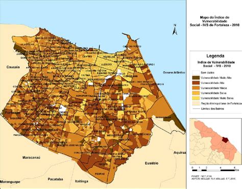 Mapa do Índice de Vulnerabilidade Social de Fortaleza IVS 2010